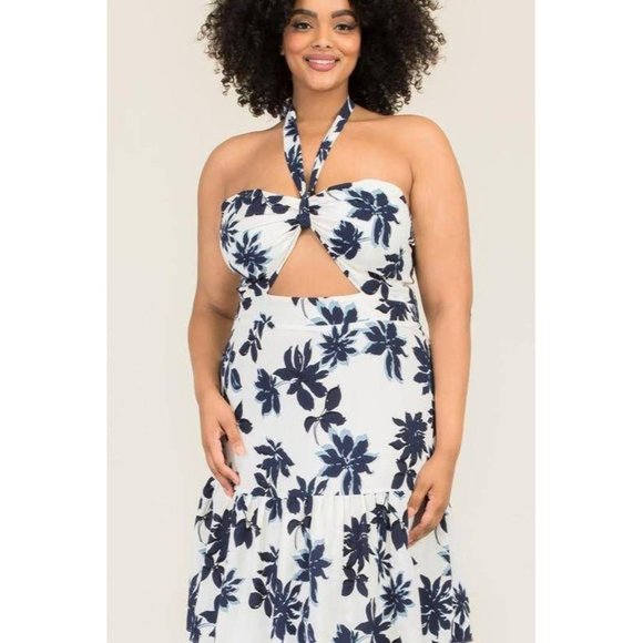 Blue Moon  Halter Top Dress -Plus Size - Picture 9 of 10